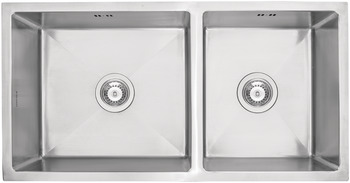 Sink, Stainless steel, HS-SD8745, squareline, 1 and 3/4 bowl
