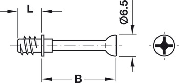 Ốc liên kết, M100, cho lỗ khoan ⌀ 5 mm, đầu bulông Ø 6,5 mm